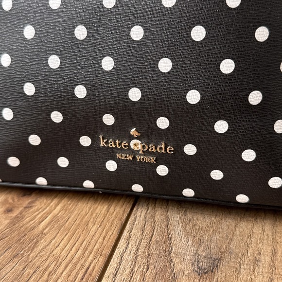 Kate Spade New York Disney x Minnie Mouse Drawstring Flap Backpack Polka Dot - Picture 4 of 14